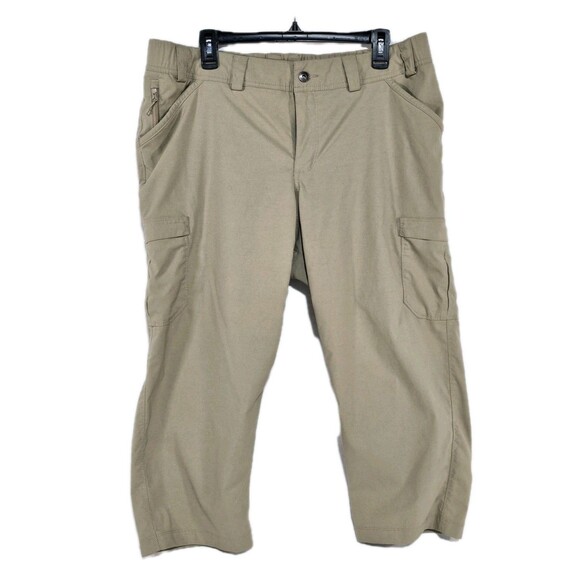 Duluth Capri Cargo Womens Dry on the Fly  beige tan size pants size 16W - Picture 2 of 11